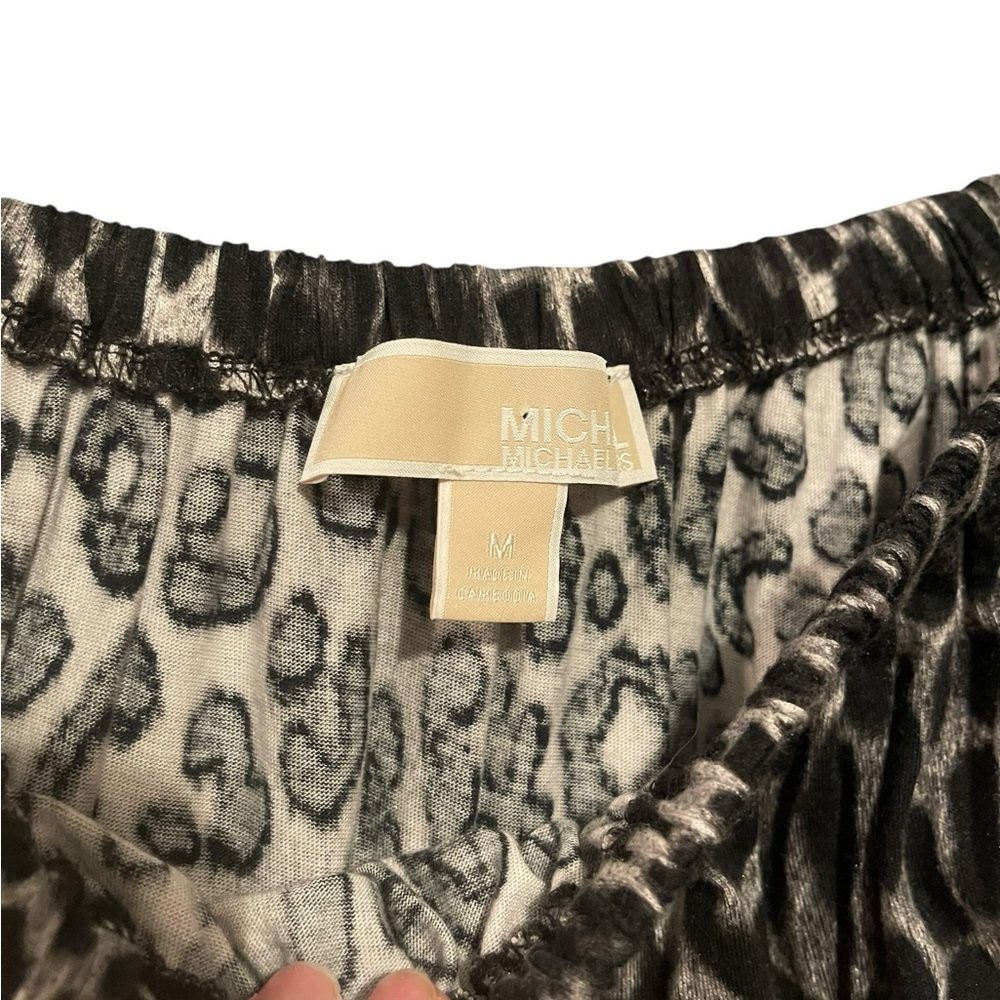Michael Kors Gray Leopard Blouse - Picture 3 of 3
